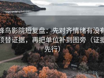 蜂鸟影院短复盘：先对齐情绪有没有顶替证据，再把单位补到图旁（证据先行）
