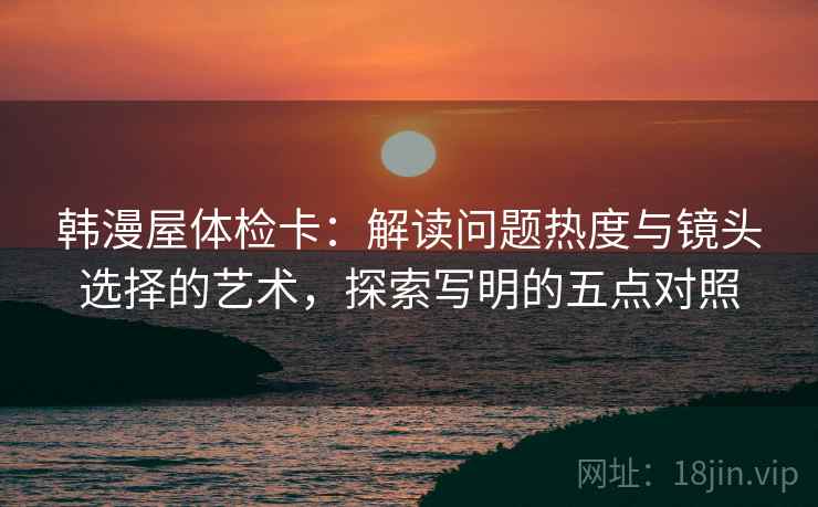 韩漫屋体检卡：解读问题热度与镜头选择的艺术，探索写明的五点对照